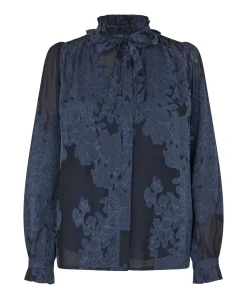 Dames blouse blauw