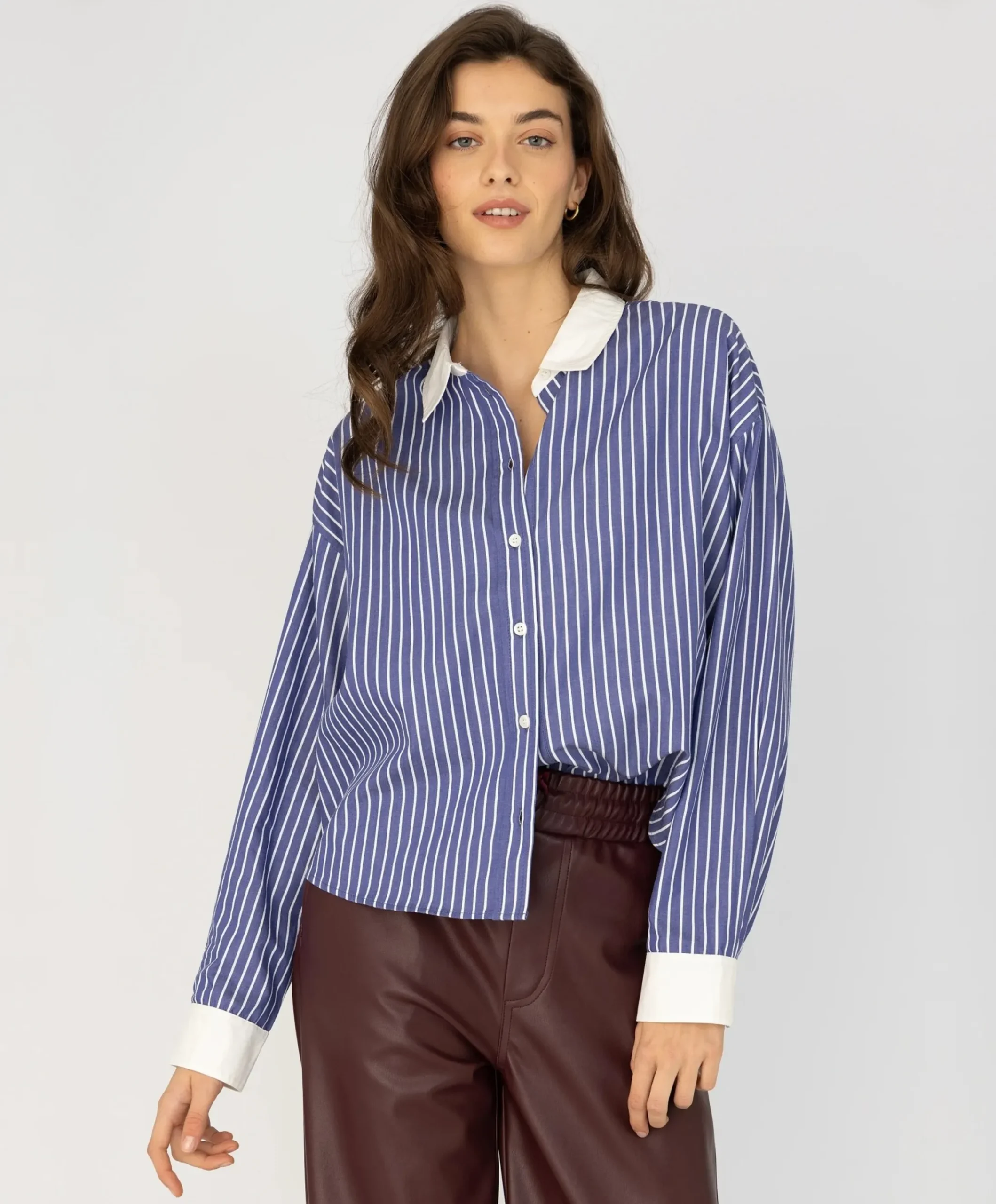 Dames blouse blauw