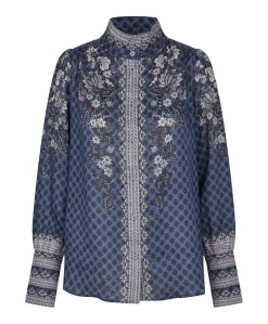 Dames blouse blauw