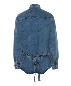 Dames blouse blauw
