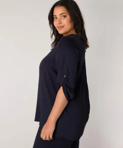Dames blouse blauw