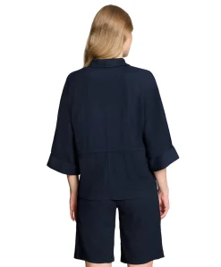 Dames blouse blauw