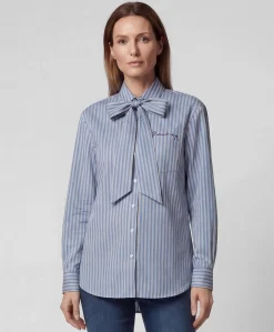 Dames blouse blauw