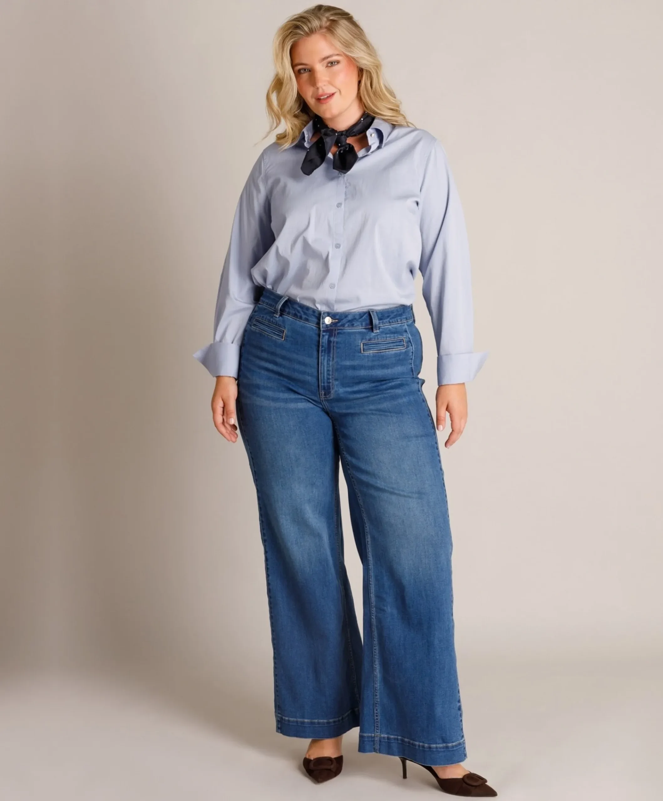 Dames blouse blauw