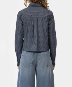 Dames blouse blauw