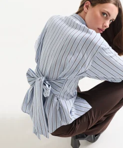 Dames blouse blauw