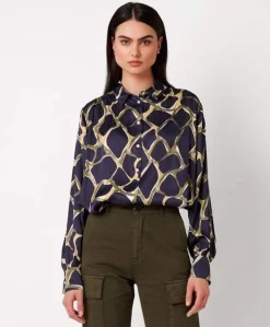 Dames blouse blauw