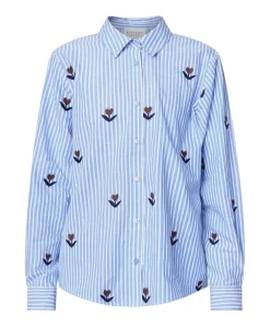 Dames blouse blauw