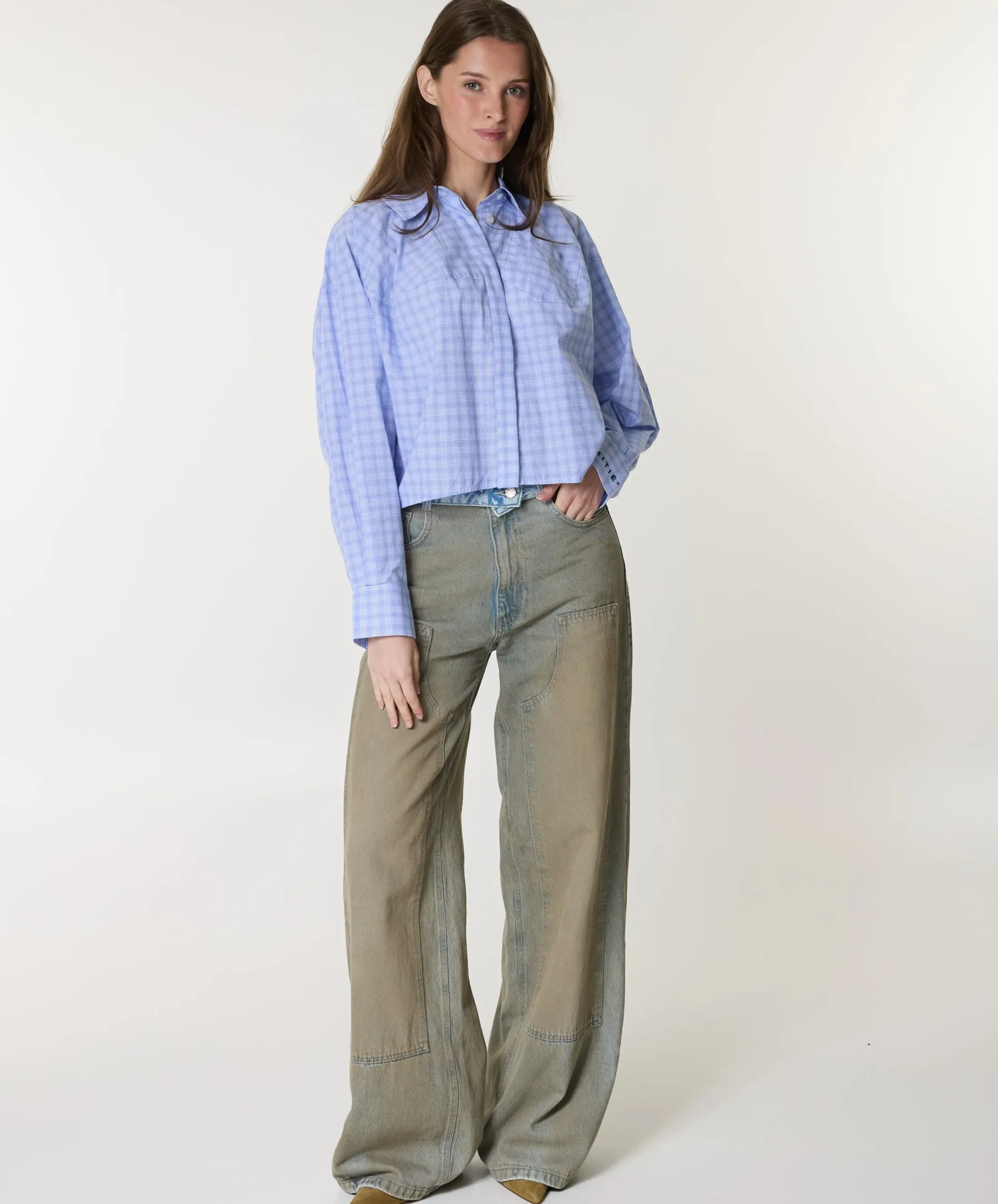Dames blouse blauw