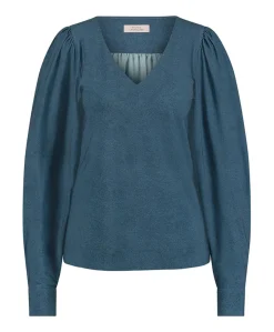Dames blouse blauw