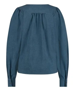 Dames blouse blauw