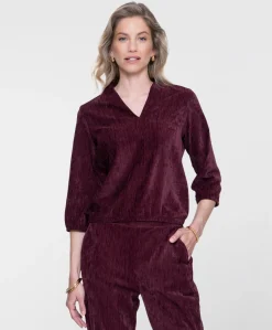 Dames blouse bordeaux