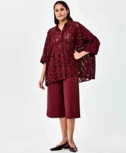 Dames blouse bordeaux