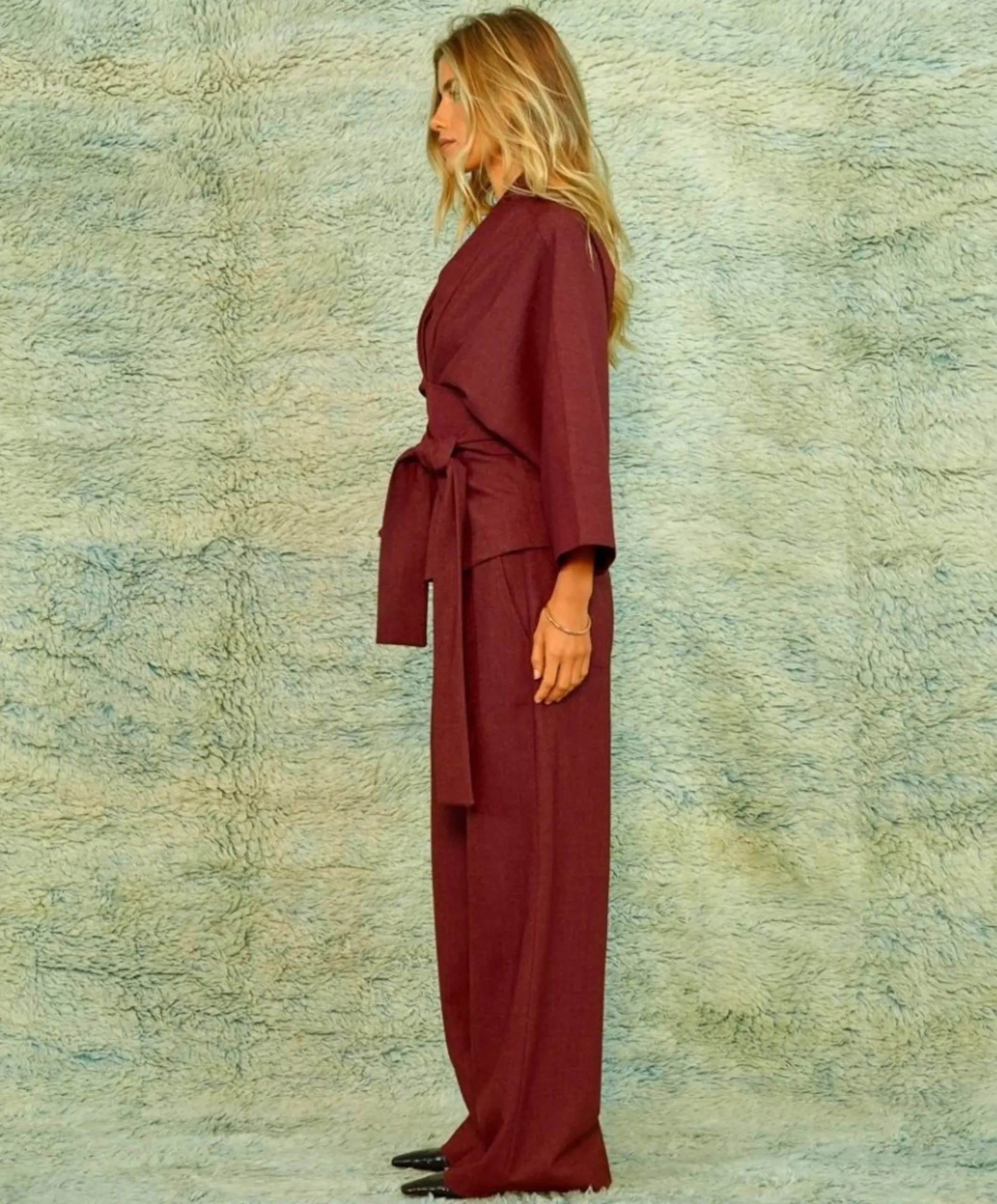 Dames blouse bordeaux