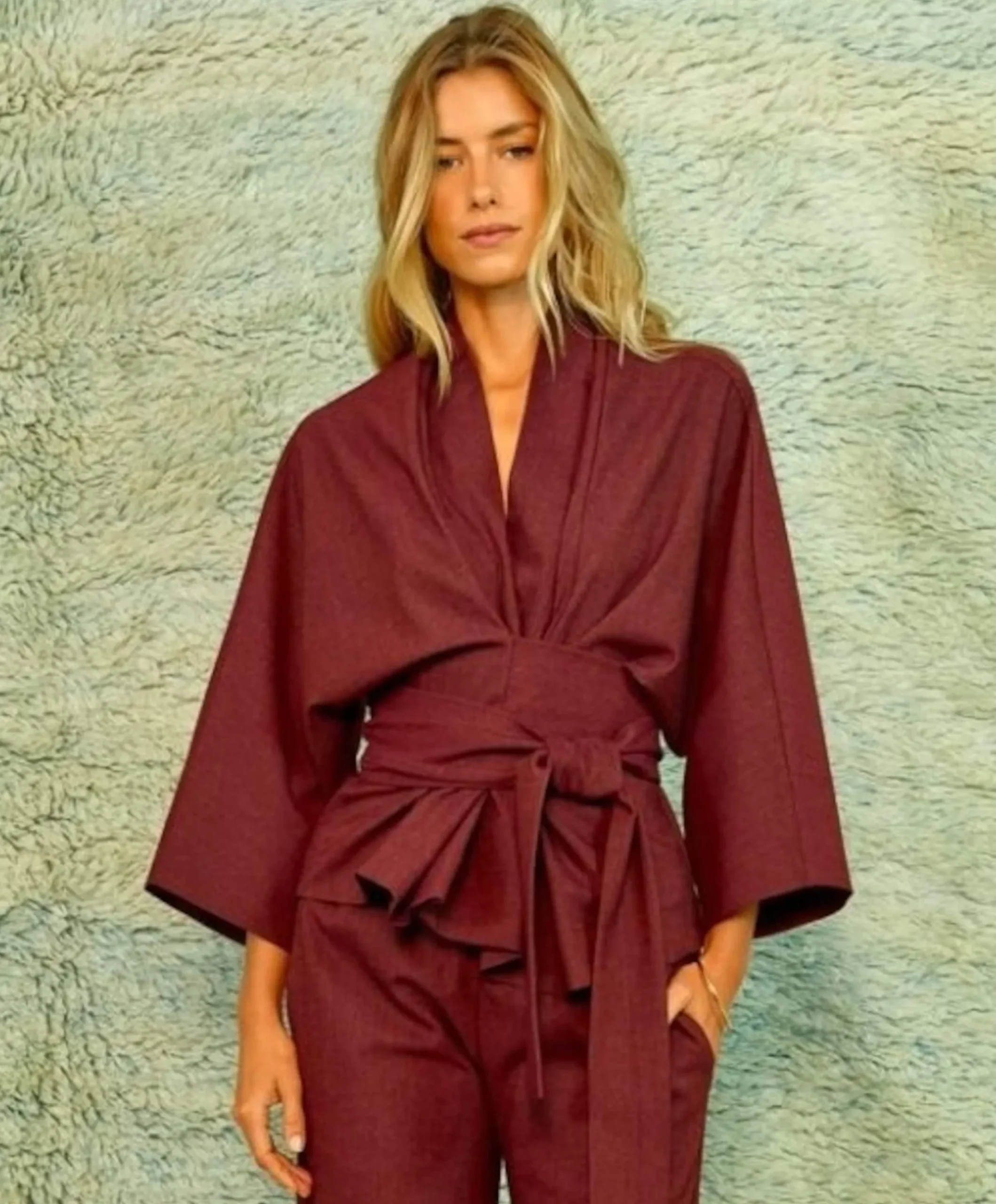 Dames blouse bordeaux