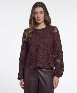 Dames blouse bordeaux