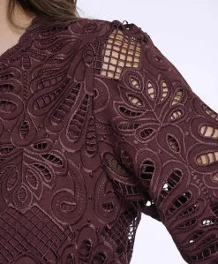 Dames blouse bordeaux