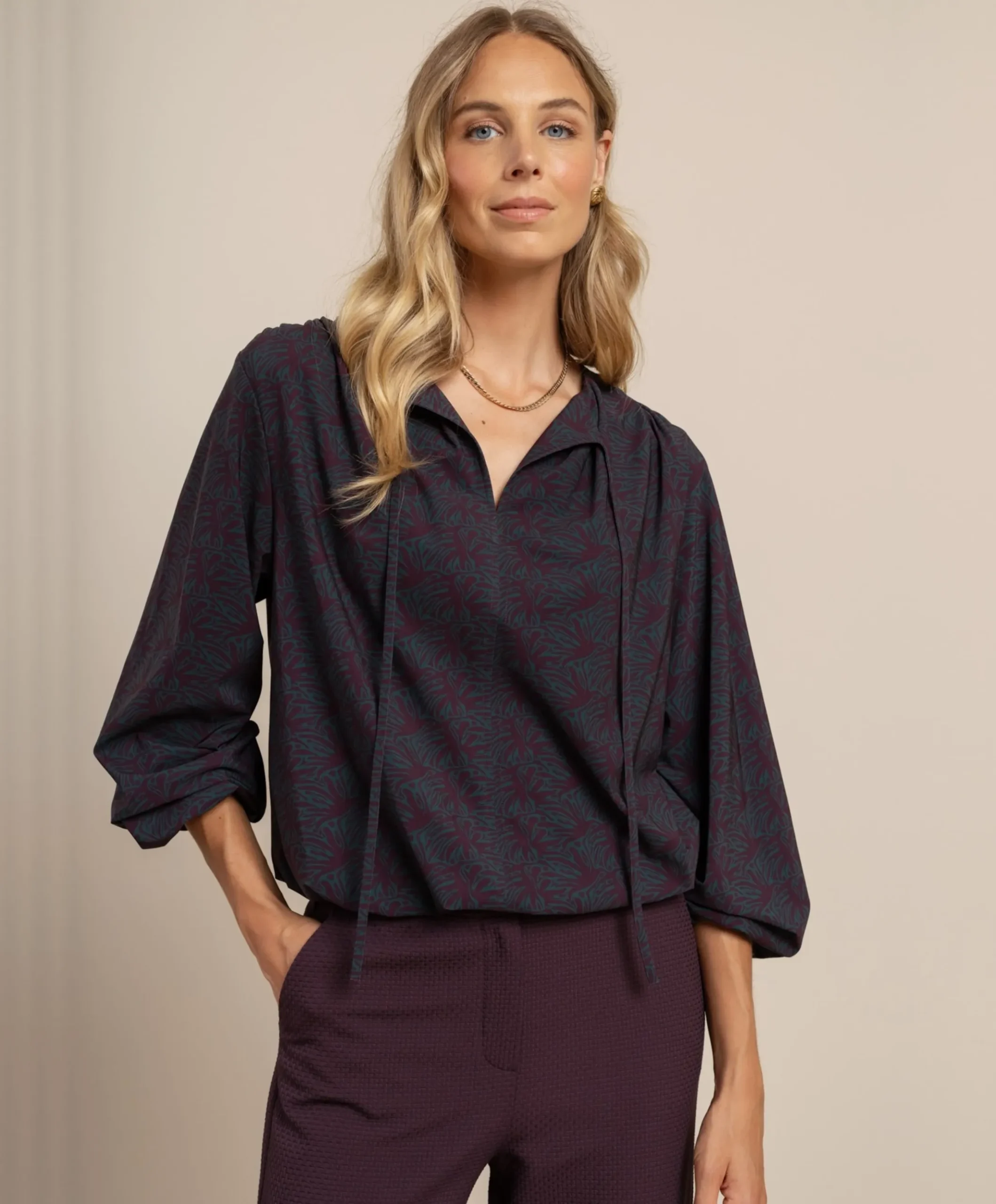 Dames blouse bordeaux
