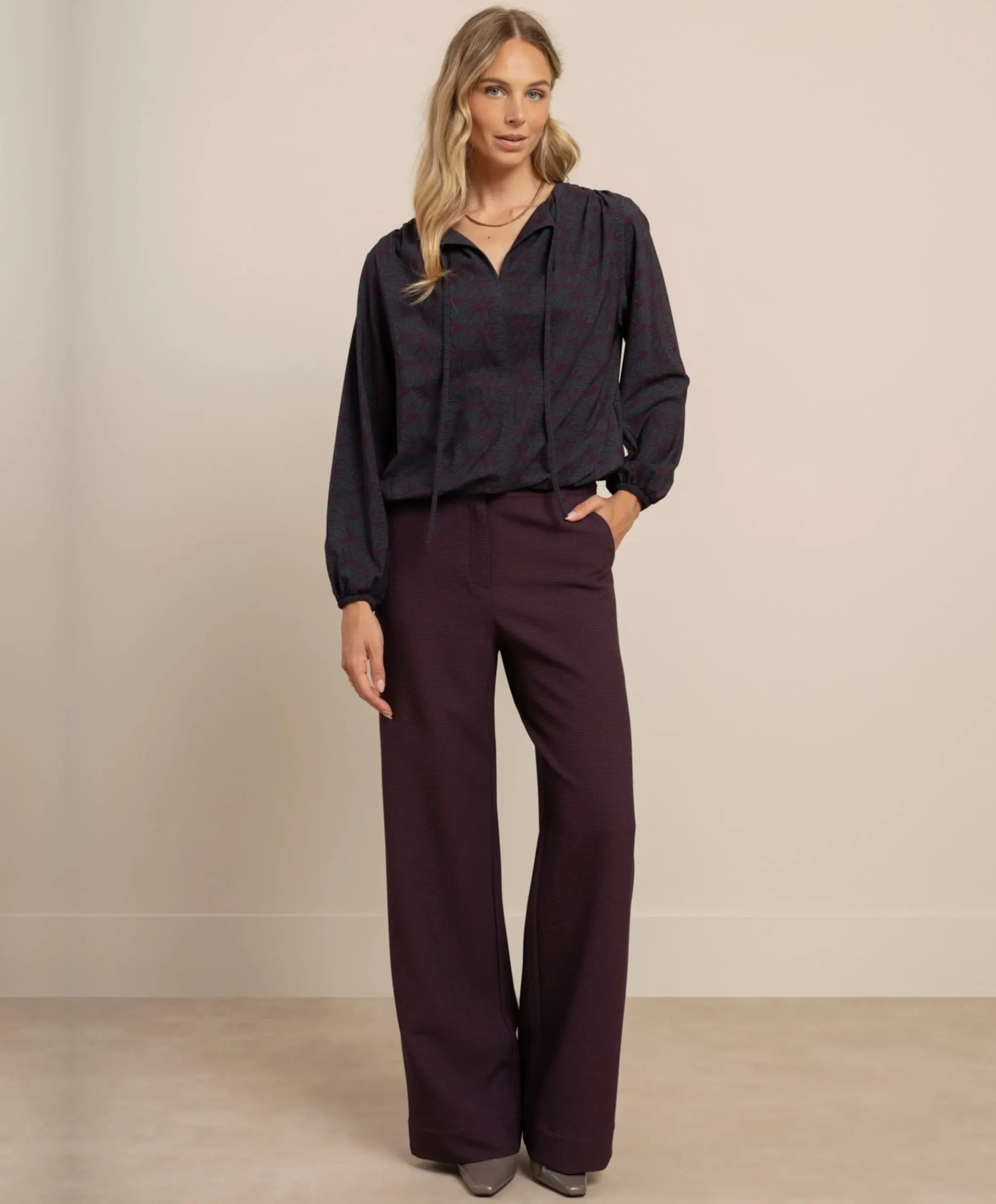 Dames blouse bordeaux