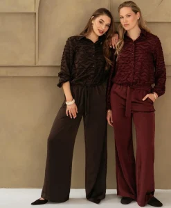 Dames blouse bordeaux