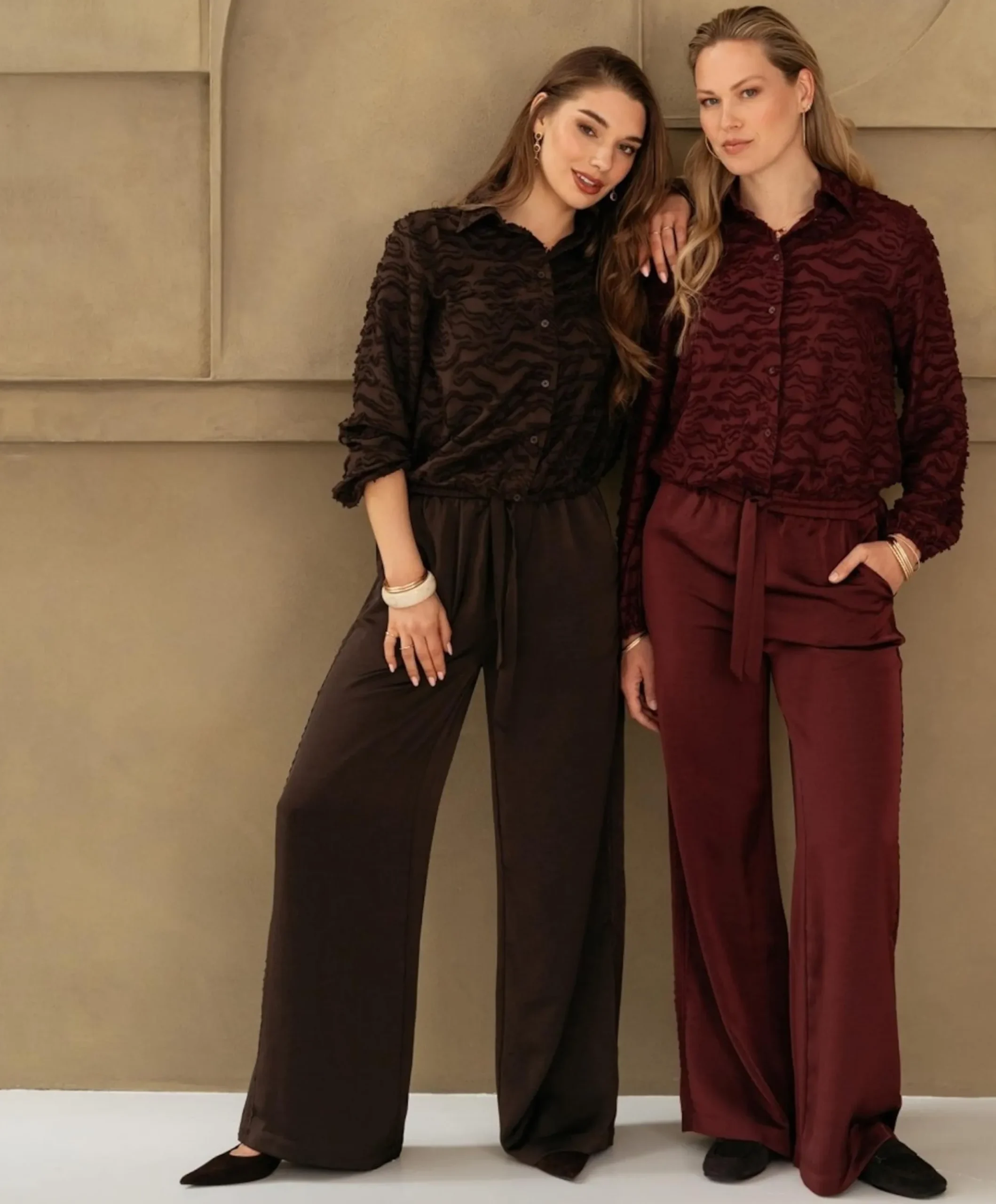 Dames blouse bordeaux