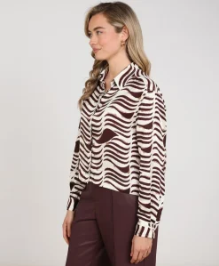 Dames blouse bordeaux