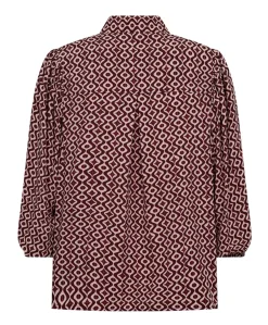 Dames blouse bordeaux