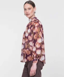Dames blouse bordeaux