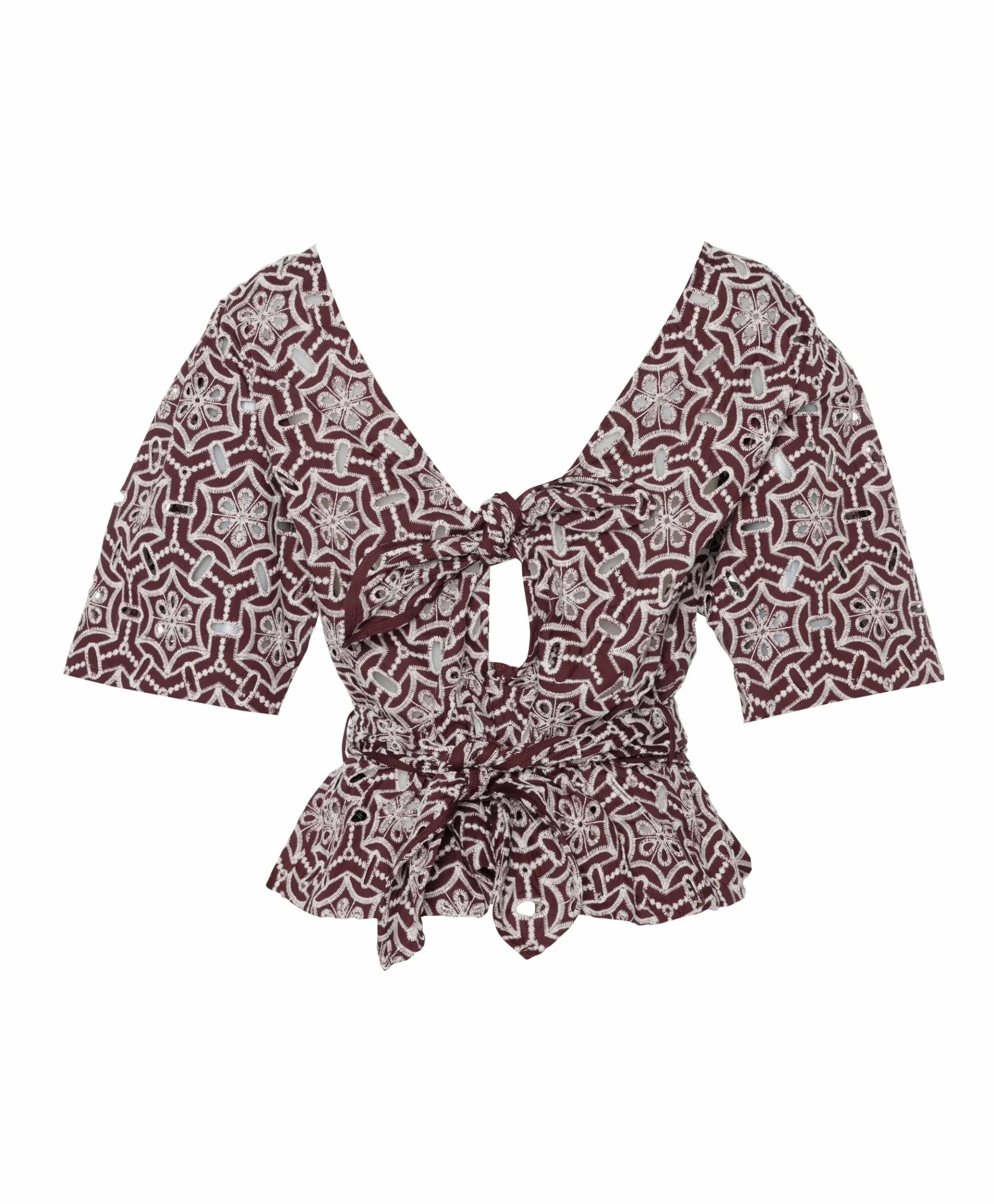 Dames blouse bordeaux