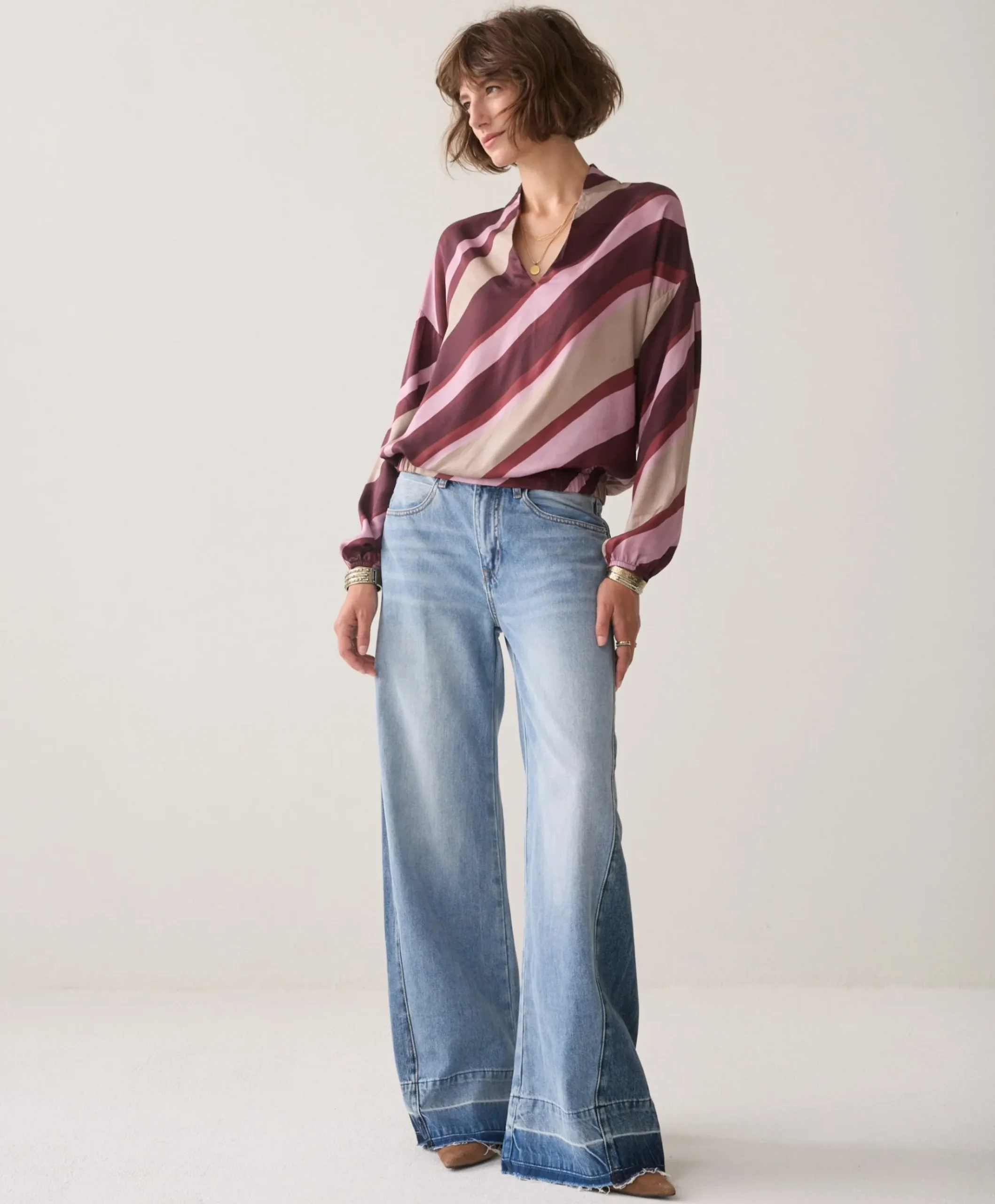 Dames blouse bordeaux