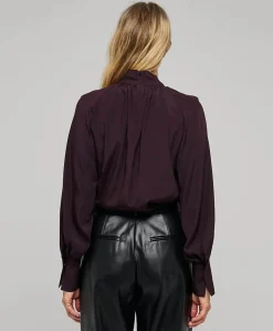 Dames blouse bordeaux