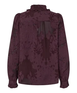 Dames blouse bordeaux