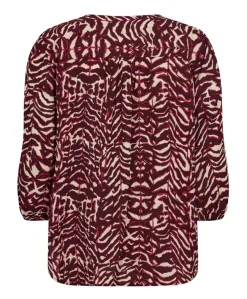 Dames blouse bordeaux