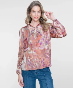 Dames blouse bordeaux