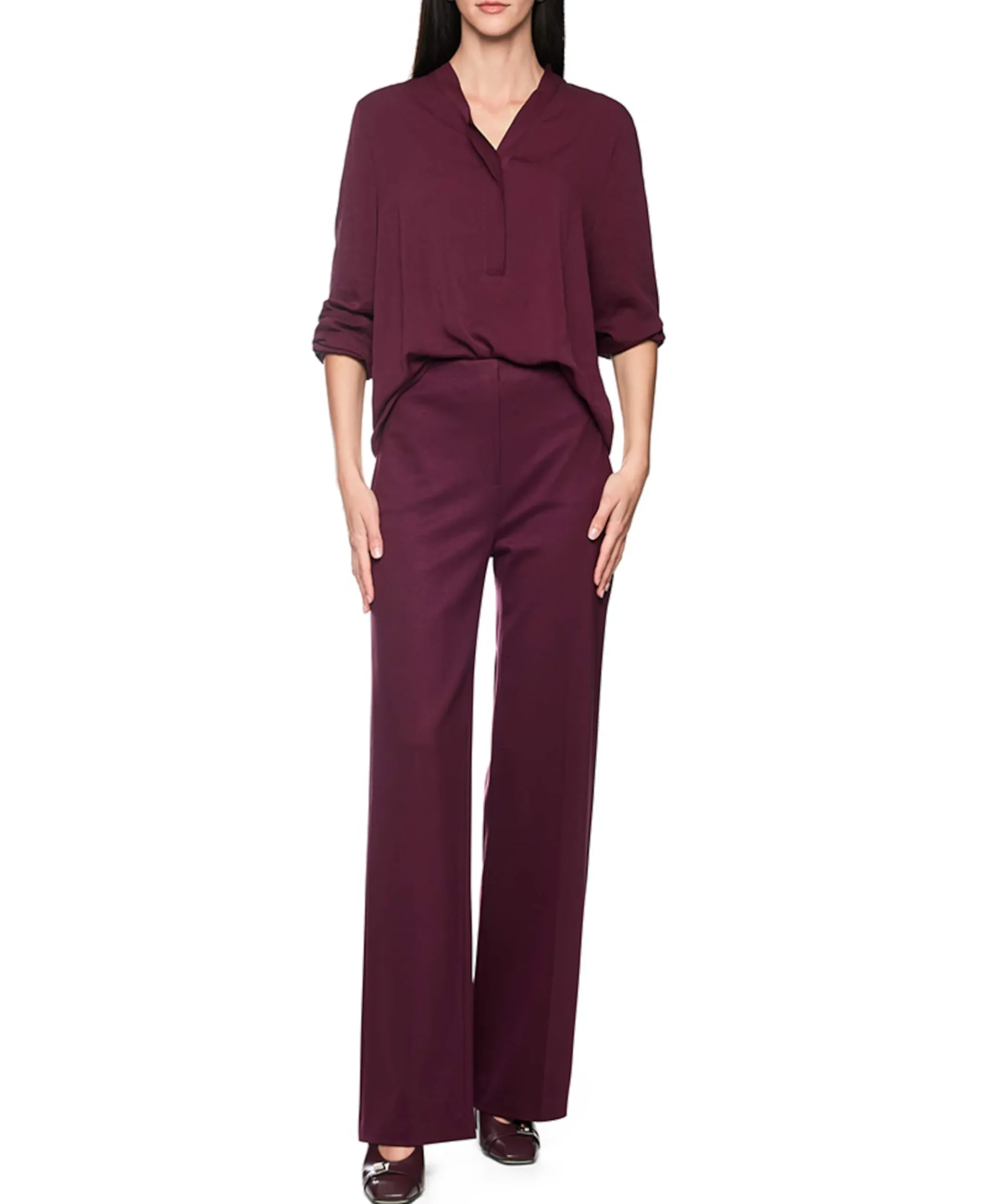 Dames blouse bordeaux