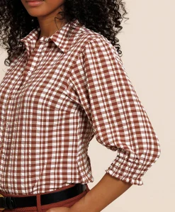 Dames blouse brique
