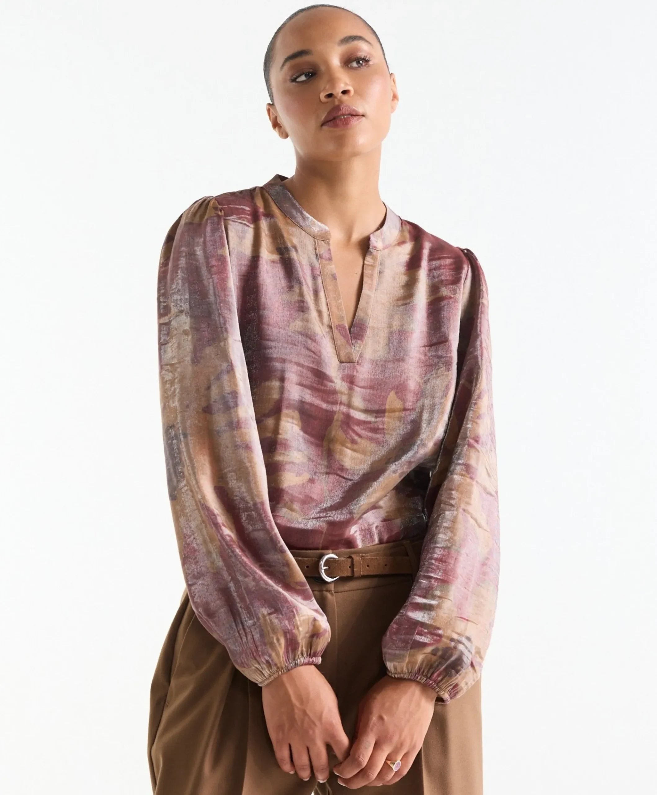 Dames blouse brique