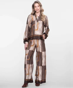 Dames blouse bruin