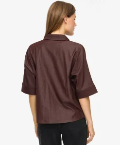 Dames blouse bruin