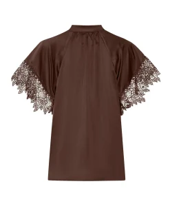 Dames blouse bruin