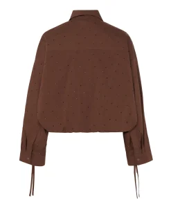 Dames blouse bruin