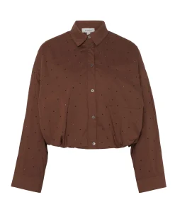 Dames blouse bruin