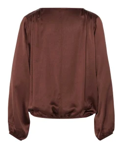 Dames blouse bruin