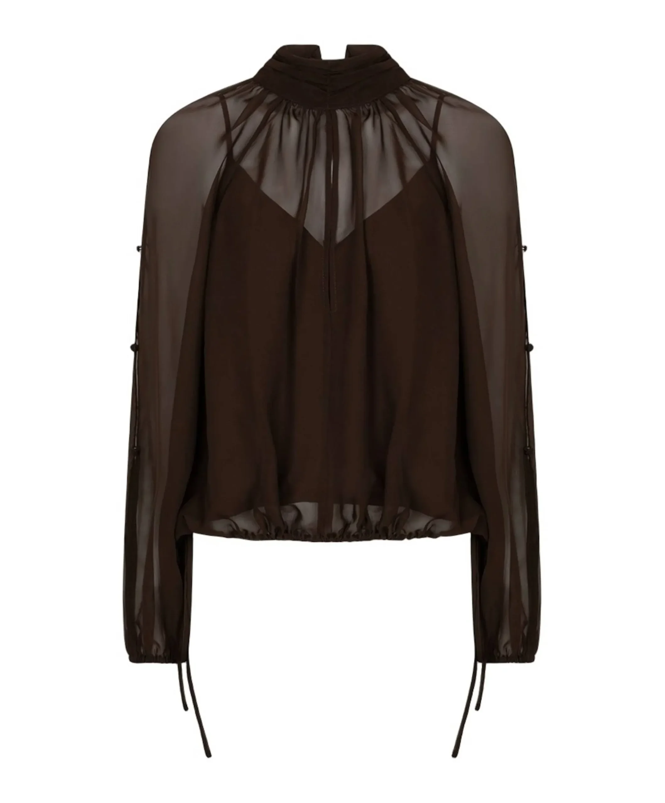 Dames blouse bruin