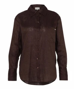 Dames blouse bruin