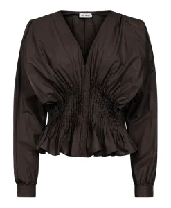 Dames blouse bruin