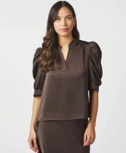 Dames blouse bruin