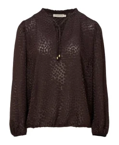 Dames blouse bruin