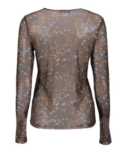 Dames blouse bruin