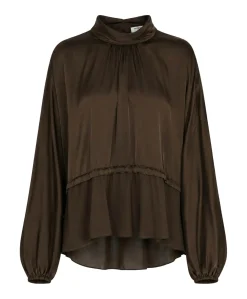 Dames blouse bruin